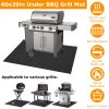 60x39in Under Grill Mat Folding Oil Absorbent Reusable Water Resistant Grilling Protective Mat for Decks Patios Smokers Fryer