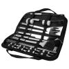 Stainless Steel BBQ Grill Tool Kit Grilling Utensil Accessories w/ Spatula Tongs Fork Knife
Brush Pepper Salt Shaker Bottle Grilled Skewers Corn Need