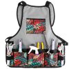 15-Pocket Work Tool Apron 600D Oxford Cloth Gardening Tool Bib Aprons for Men Women Carpenter