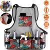 15-Pocket Work Tool Apron 600D Oxford Cloth Gardening Tool Bib Aprons for Men Women Carpenter