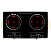 7000W Electric Double Ceramic Stove Electric Cooktop Hot Plate Infrared Countertop Burner 3500W+3500W with 11 Power Levels 0-4H Timer Portable Handle