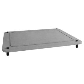Stone Dish Drying Mats Home Dish Quick Drying Stone Pad Diatomaceous Earth Draining Mat with Anti-Slip Stainless Steel Feet (Option: Grey)